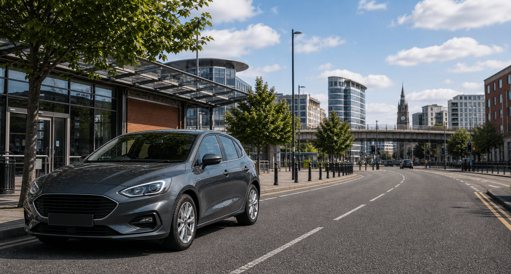 Compact hire car ready for city travel around Leicester