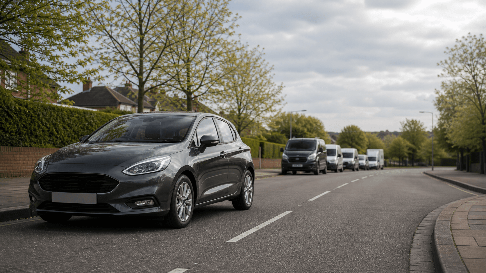 Compact hire car prepared for practical city travel in Nottingham