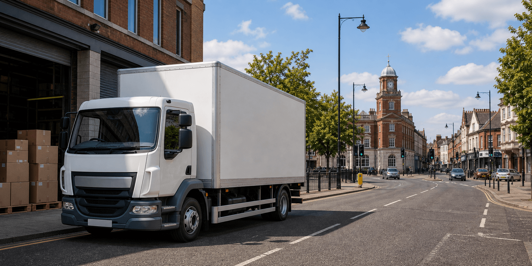 Self-drive truck ready for practical haulage work in Loughborough