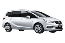 Vauxhall Zafira 5 plus 2 seat vehicle for Loughborough hire