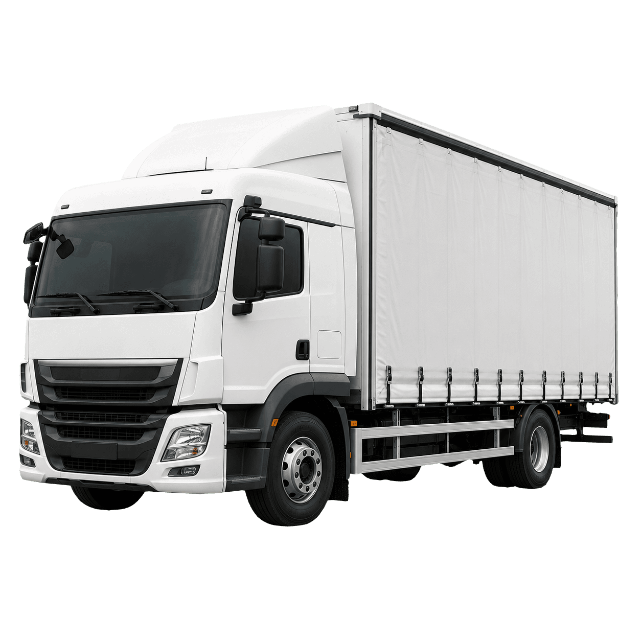 18 tonne curtain-side truck in the Loughborough fleet