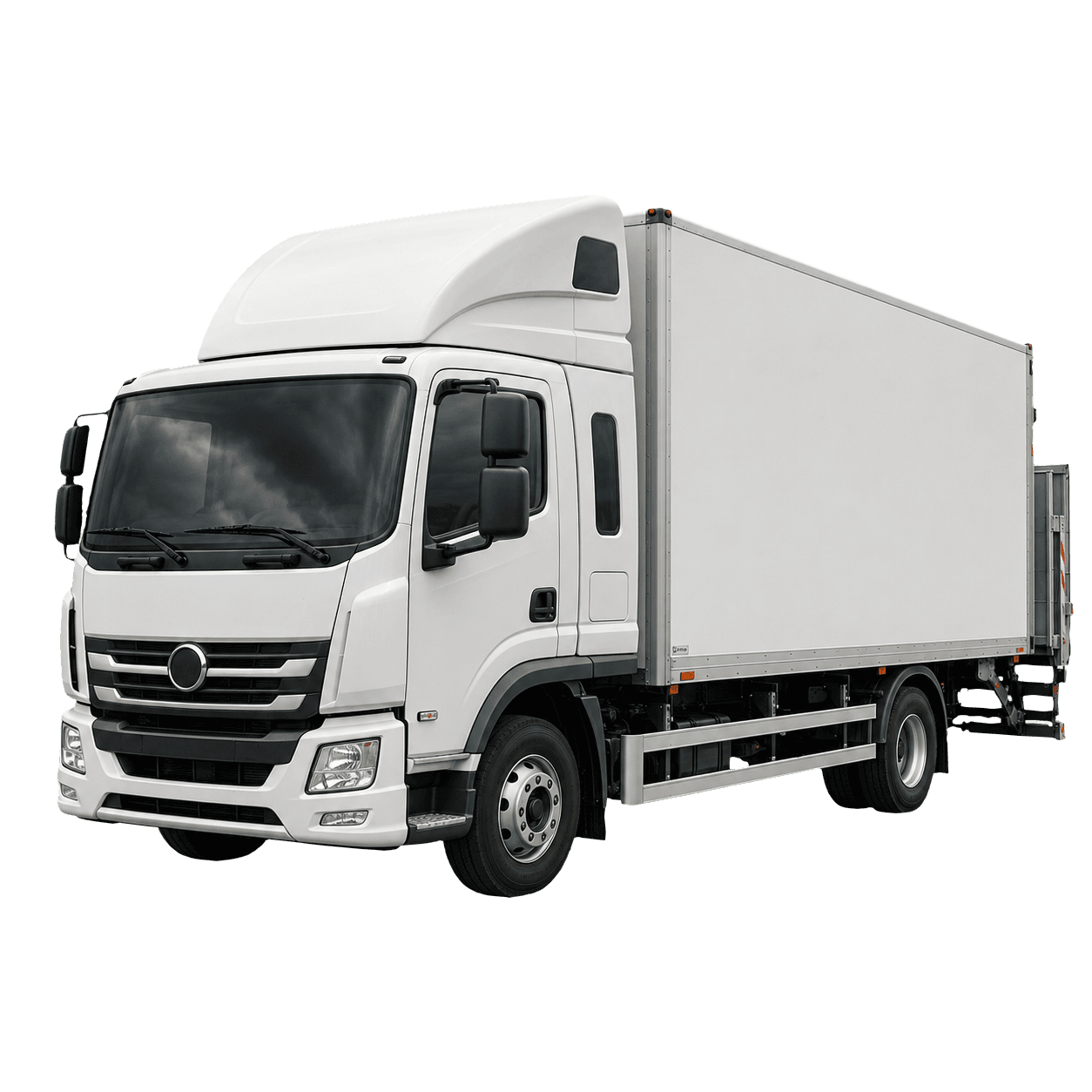 7.5 tonne sleeper tail-lift truck available from the Loughborough fleet